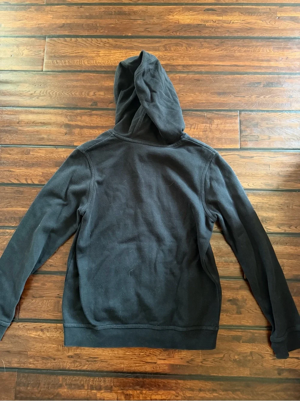 Nike Kids Black Full-Zip Hooded Sweatshirt with Logo